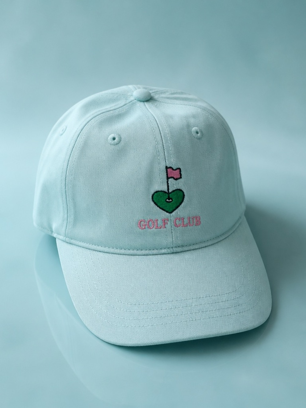Frasier Sterling Golf Club Hat Mint Green Embroidered Heart Baseball Cap NWT